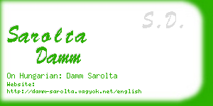 sarolta damm business card